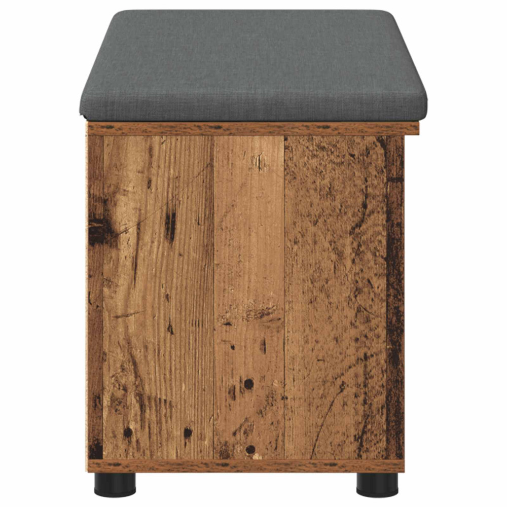 Produktbild för Hallbänk Gammalt trä 80 x 38 x 46 cm Konstruerat Trä och Tyg