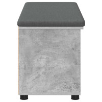 Produktbild för Hallbänk BetongGrå 100 x 38 x 46 cm Konstruerat Trä och Tyg