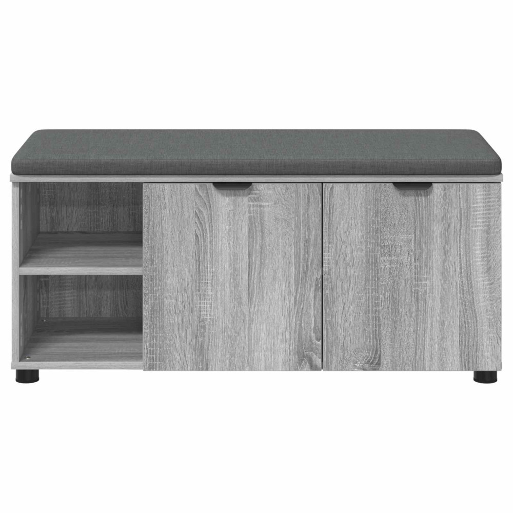 Produktbild för Hallbänk Grå Sonoma 100 x 38 x 46 cm Konstruerat Trä och Tyg