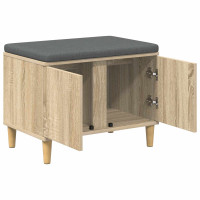 Produktbild för Hallbänk Sonoma-ek 60 x 38 x 46 cm Konstruerat Trä och Tyg