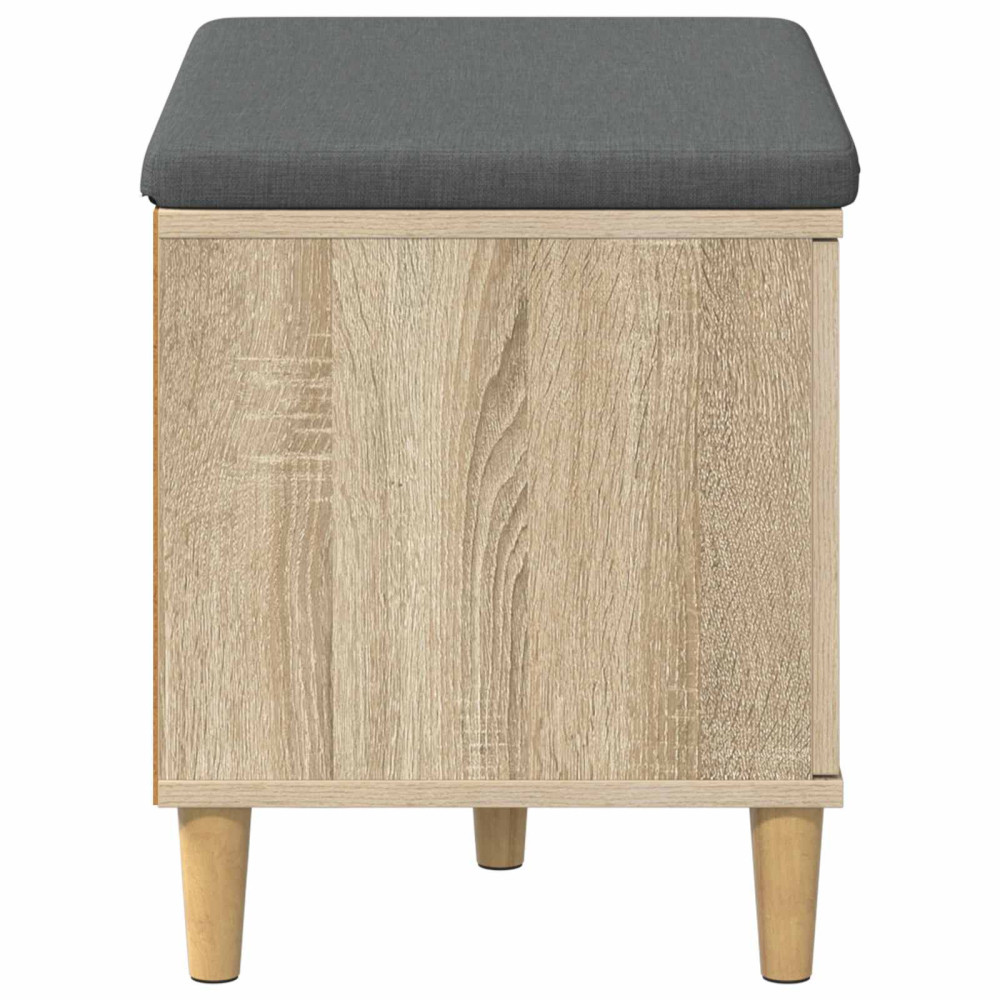 Produktbild för Hallbänk Sonoma-ek 60 x 38 x 46 cm Konstruerat Trä och Tyg