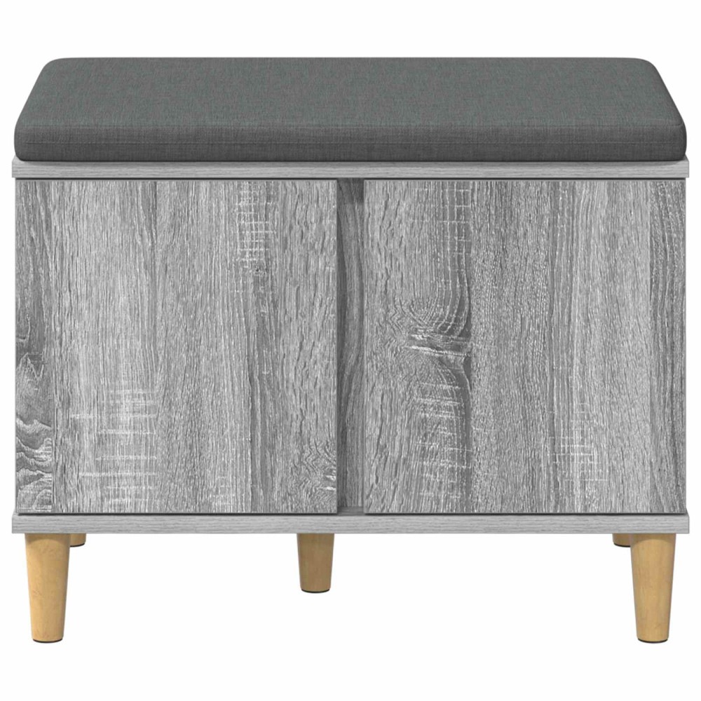 Produktbild för Hallbänk Grå Sonoma 60 x 38 x 46 cm Konstruerat Trä och Tyg