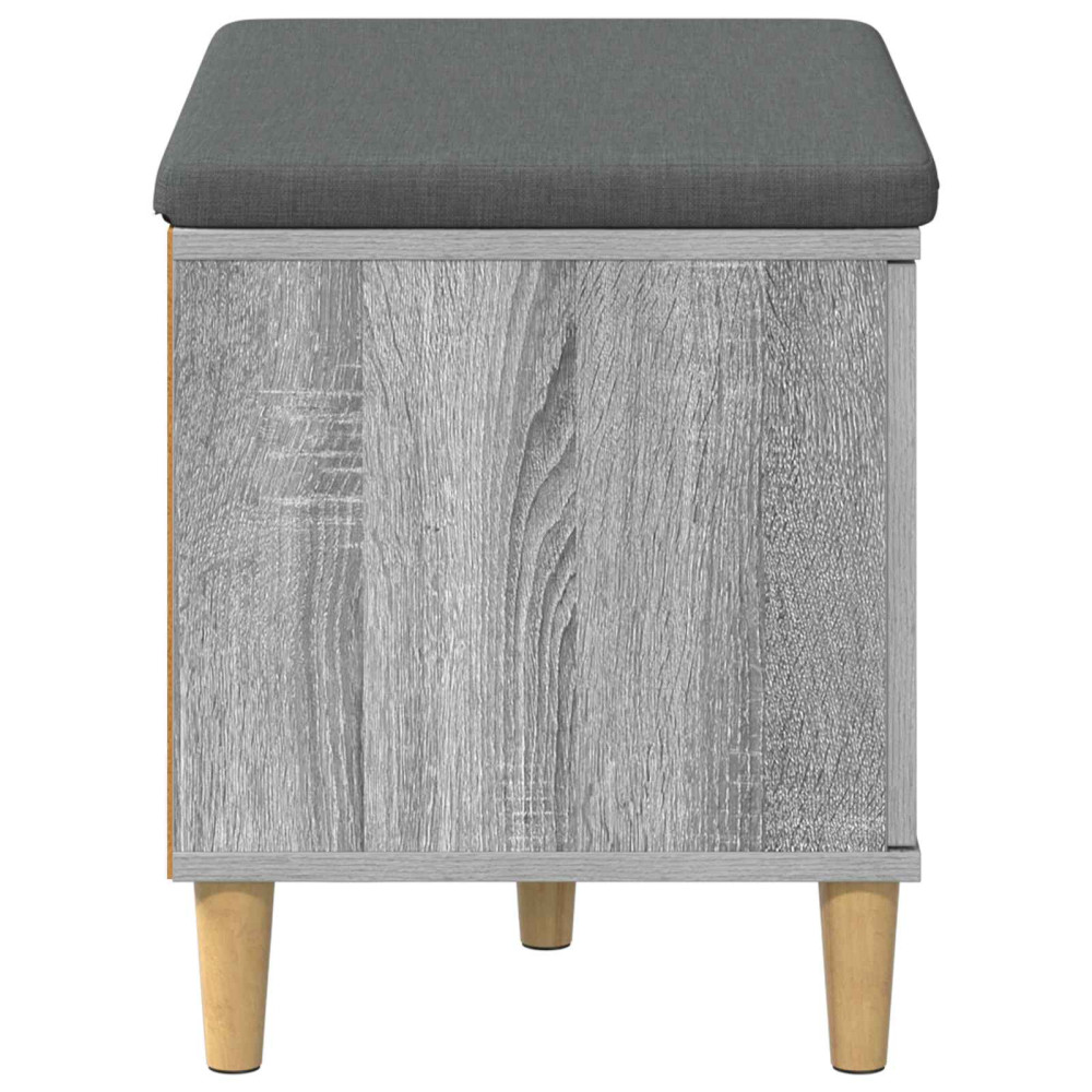 Produktbild för Hallbänk Grå Sonoma 60 x 38 x 46 cm Konstruerat Trä och Tyg