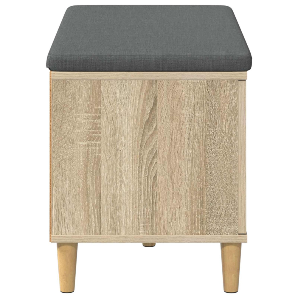 Produktbild för Hallbänk Sonoma-ek 80 x 38 x 46 cm Konstruerat Trä och Tyg