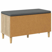 Produktbild för Hallbänk Sonoma-ek 80 x 38 x 46 cm Konstruerat Trä och Tyg