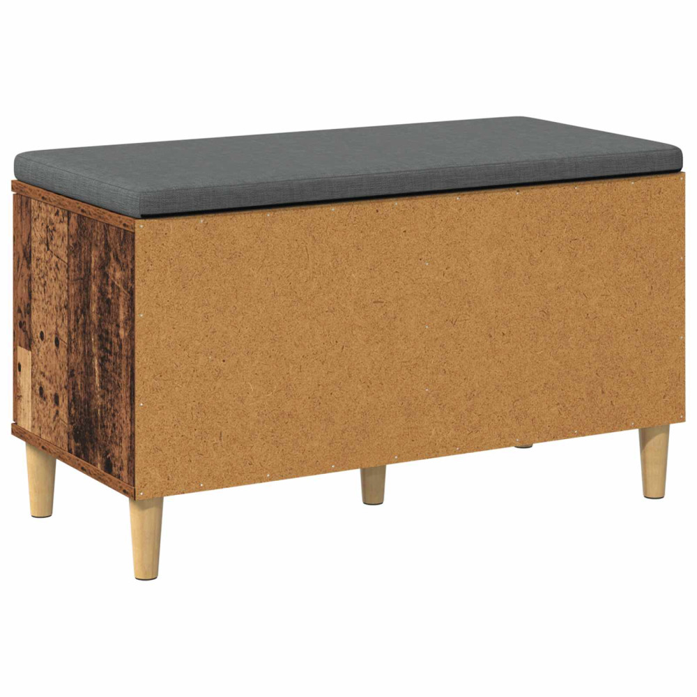 Produktbild för Hallbänk Gammalt trä 80 x 38 x 46 cm Konstruerat Trä och Tyg