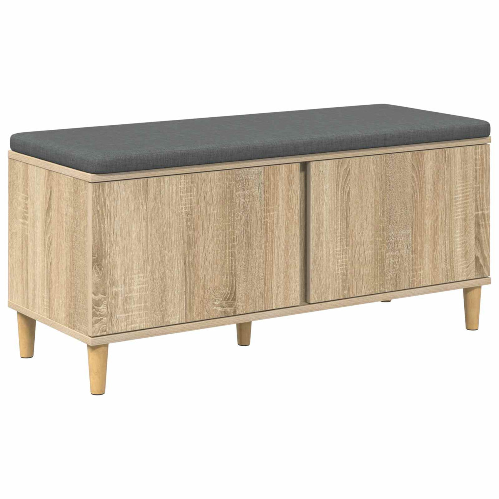 Produktbild för Hallbänk Sonoma-ek 100 x 38 x 46 cm Konstruerat Trä och Tyg