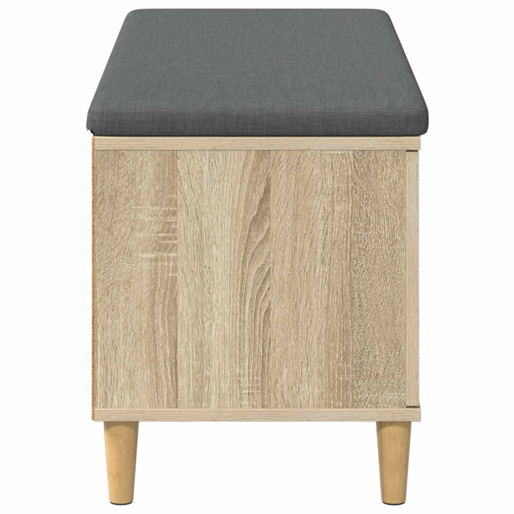 Produktbild för Hallbänk Sonoma-ek 100 x 38 x 46 cm Konstruerat Trä och Tyg