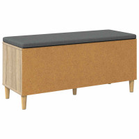 Produktbild för Hallbänk Sonoma-ek 100 x 38 x 46 cm Konstruerat Trä och Tyg