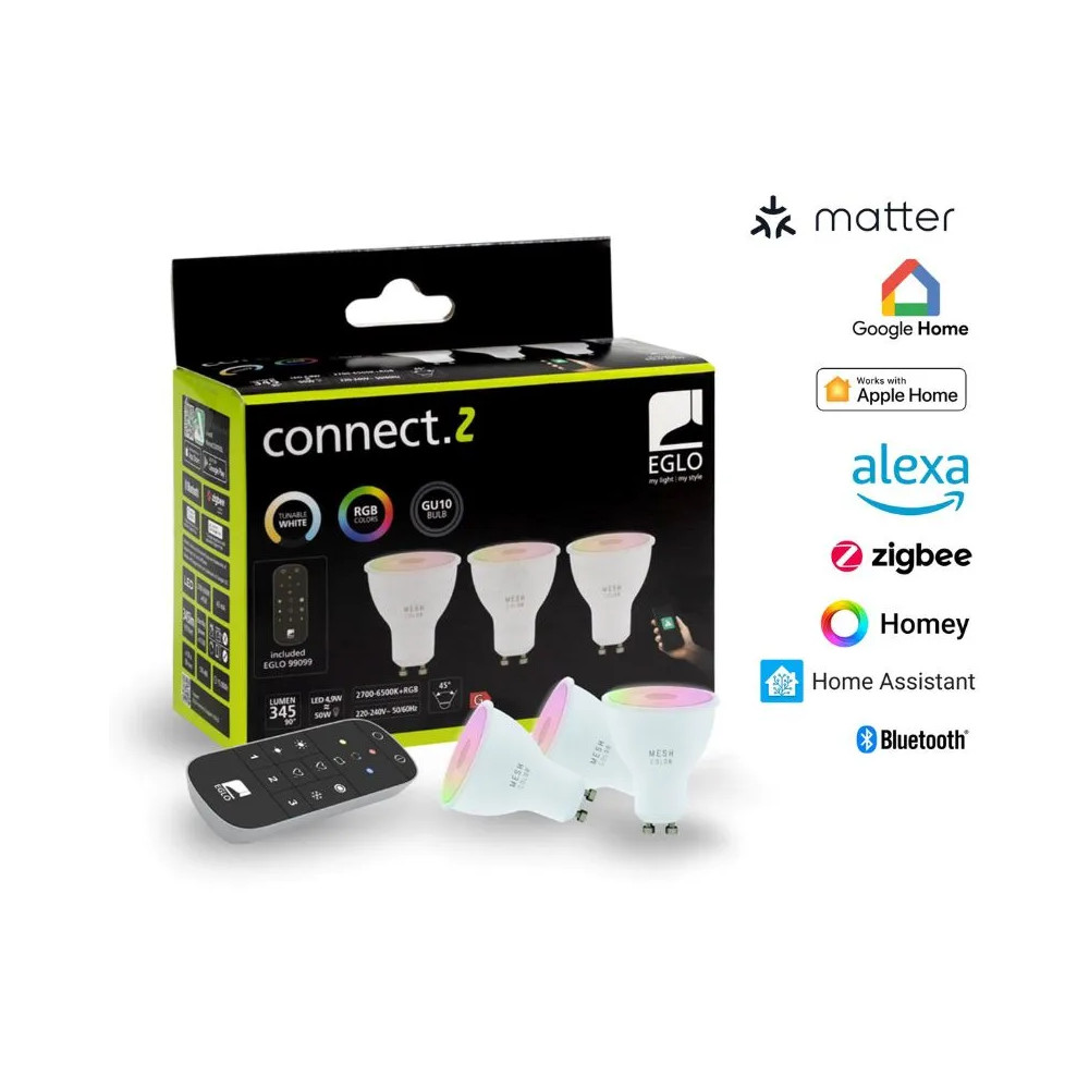 Produktbild för EGLO CONNECT-Z GU10 smarta lampor
