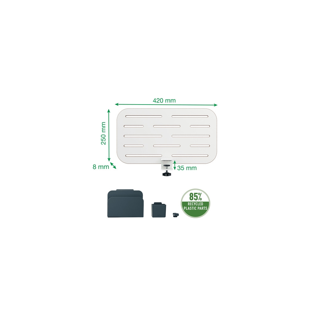 Produktbild för Leitz Ergo Small - pegboard skrivbord organiserare - vit