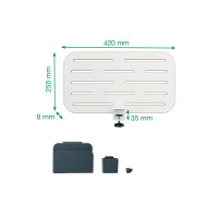 Produktbild för Leitz Ergo Small - pegboard skrivbord organiserare - vit