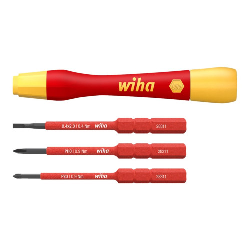Wiha Wiha PicoFinish slimVario - screwdriver handle with bit set - 4 delar