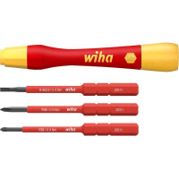 Produktbild för Wiha PicoFinish slimVario - screwdriver handle with bit set - 4 delar