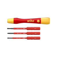 Produktbild för Wiha PicoFinish slimVario - screwdriver handle with bit set - 4 delar