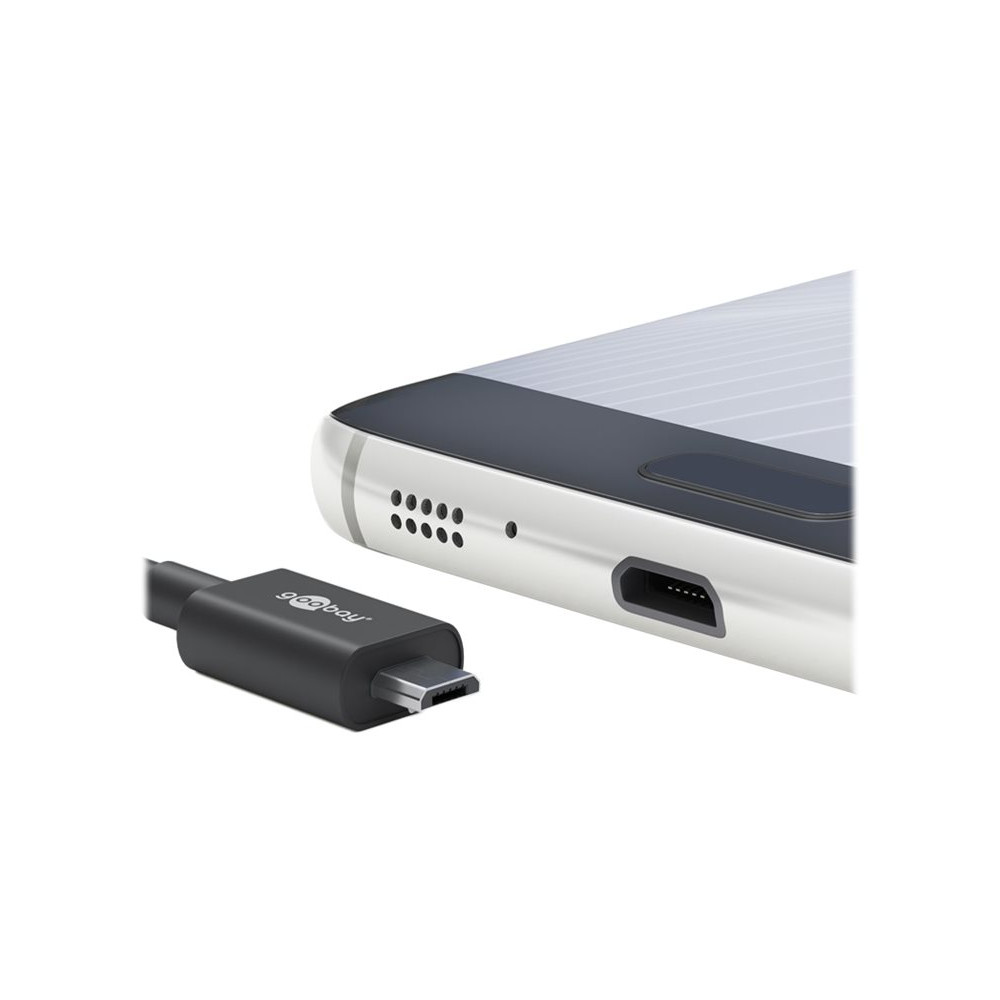 Produktbild för goobay - USB-kabel - mikro-USB typ B till USB - 2 m