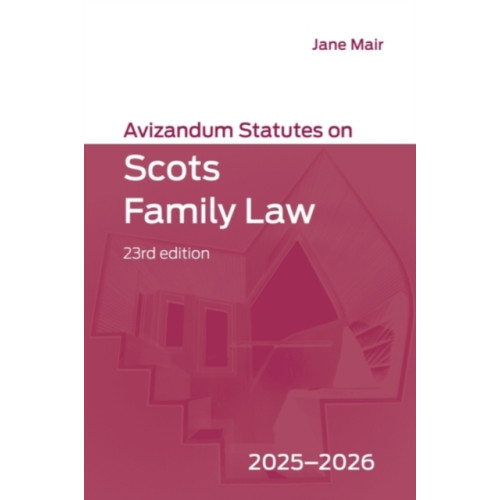 Edinburgh university press Avizandum Statutes on Scots Family Law (häftad, eng)