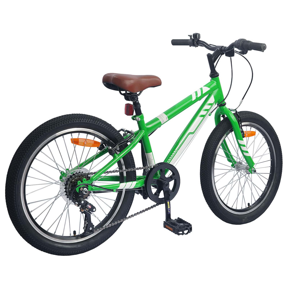 Produktbild för Mountainbike 20 Tum 6-Speed för 5-8 år gammal Grön