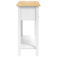 Produktbild för Sidobord med låda Corona Vit 114 x 34,5 x 73 cm Massiv furu