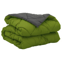 Produktbild för Sommar Duvet Grön och Antracit 200 x 155 cm Mikrofiber