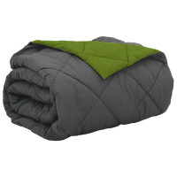Produktbild för Sommar Duvet Grön och Antracit 240 x 200 cm Mikrofiber
