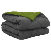 Produktbild för Sommar Duvet Grön och Antracit 220 x 135 cm Mikrofiber