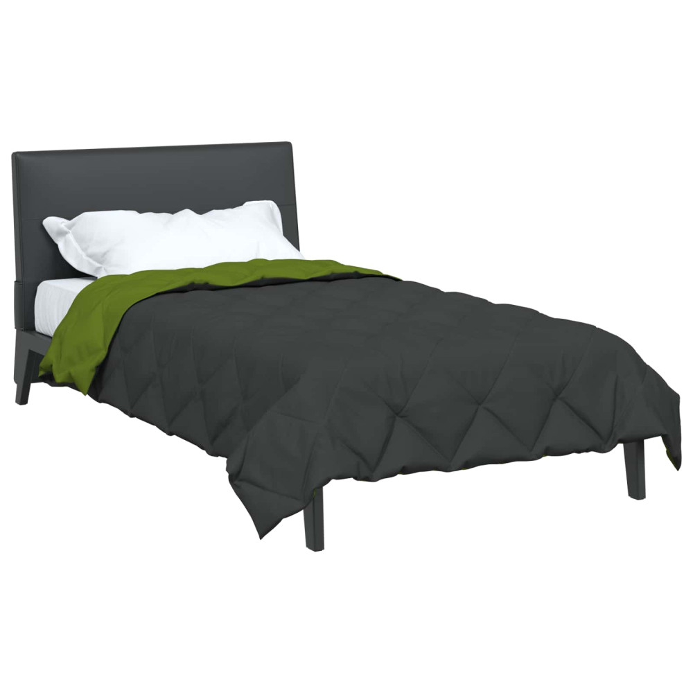 Produktbild för Sommar Duvet Grön och Antracit 220 x 135 cm Mikrofiber