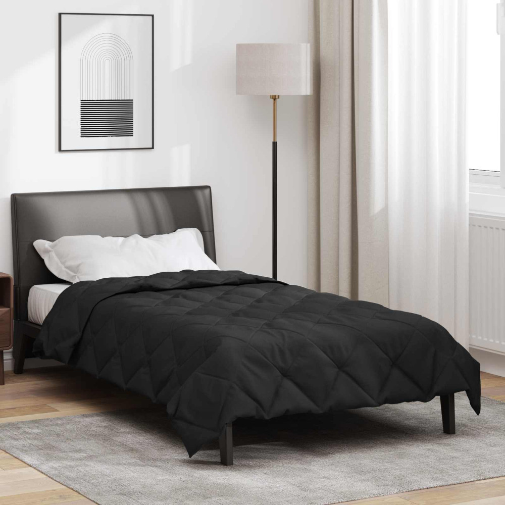 Produktbild för Sommar Duvet Svart 220 x 140 cm Mikrofiber