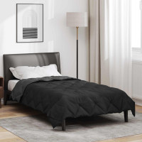Produktbild för Sommar Duvet Svart och Anthracit 220 x 135 cm Mikrofiber