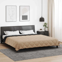 Produktbild för Sommar Duvet Svart och Taupe 200 x 200 cm Mikrofiber