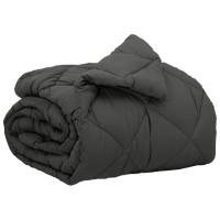 Produktbild för Full Års-Duvet Antracit 135 x 220 cm Mikrofiber
