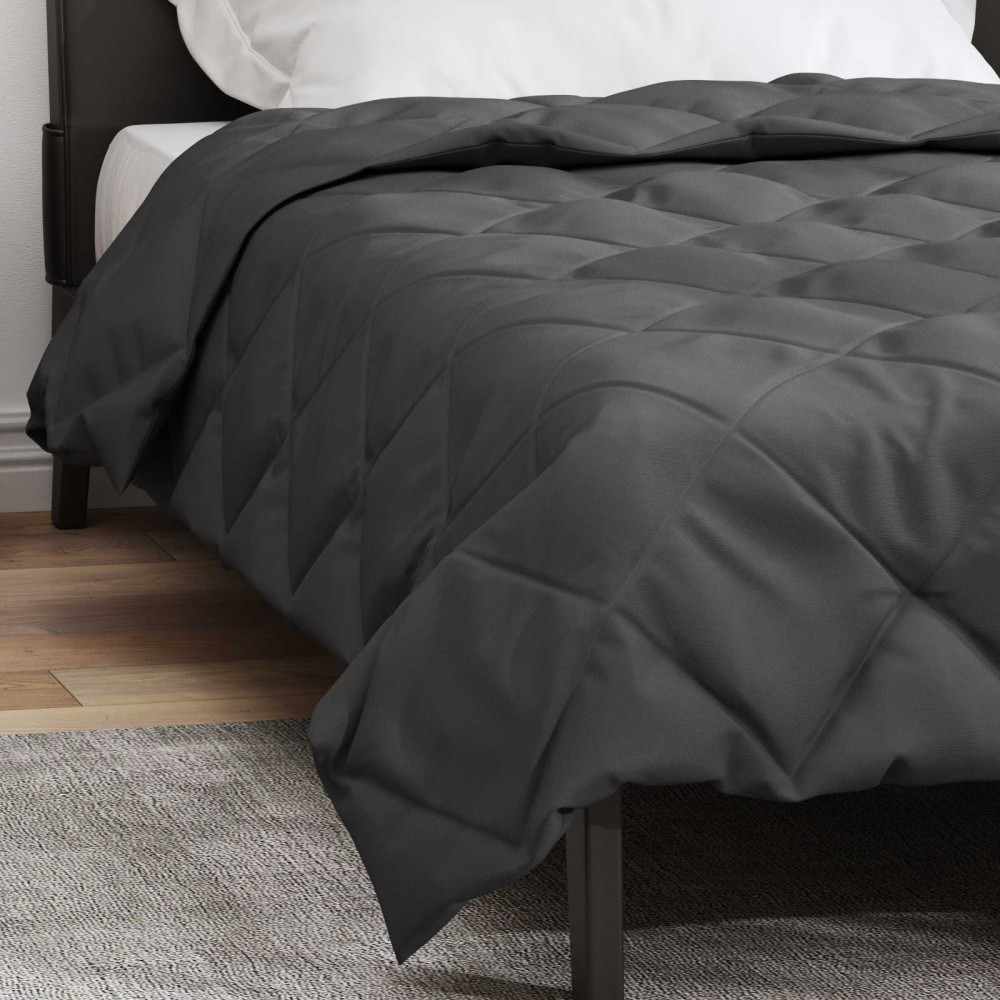 Produktbild för Full Års-Duvet Antracit 135 x 220 cm Mikrofiber