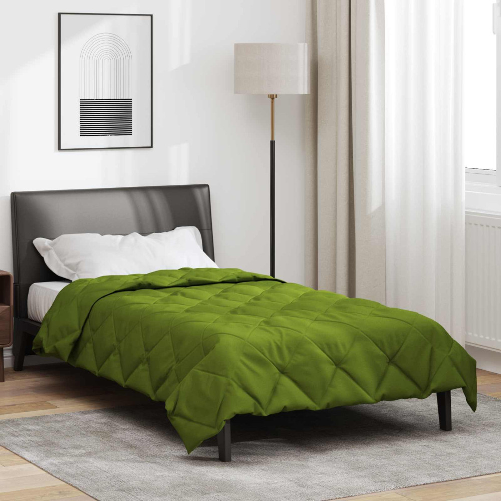 Produktbild för Full Års-Duvet Grön 135 x 220 cm Mikrofiber