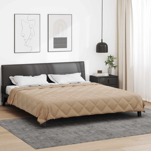 vidaXL Full Års-Duvet Taupe 200 x 220 cm Mikrofiber
