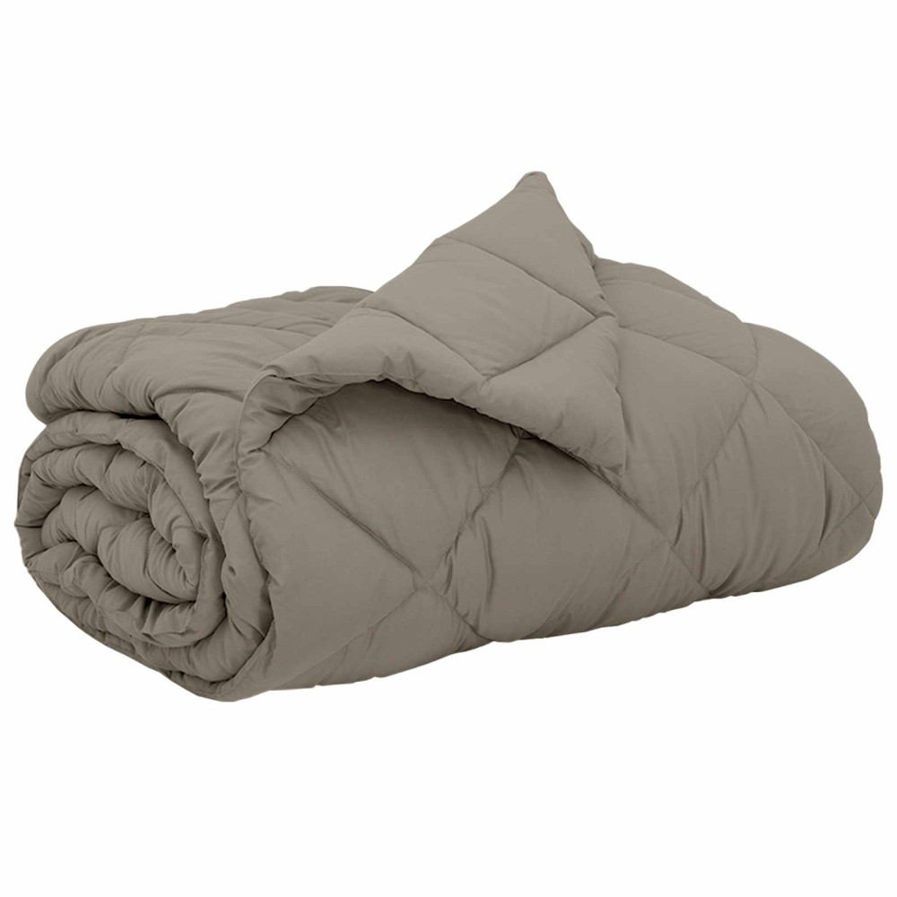 Produktbild för Full Års-Duvet Ljusgrå 200 x 200 cm Mikrofiber