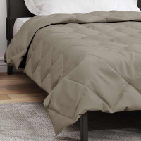 Produktbild för Full Års-Duvet Ljusgrå 155 x 220 cm Mikrofiber