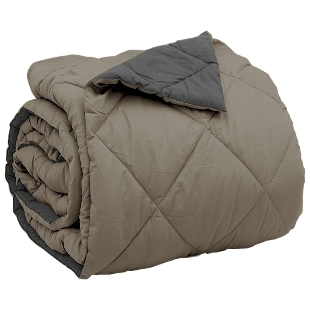 Produktbild för Full Års-Duvet Ljusgrå och antracit 200 x 200 cm Mikrofiber