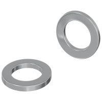 Produktbild för Skivor 2 pcs Silver 10 x 10 x 1,2 mm Stål