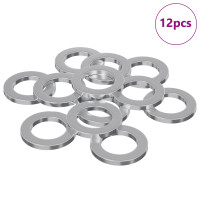 Produktbild för Skivor 12 pcs Silver 10 x 10 x 1,2 mm Järn
