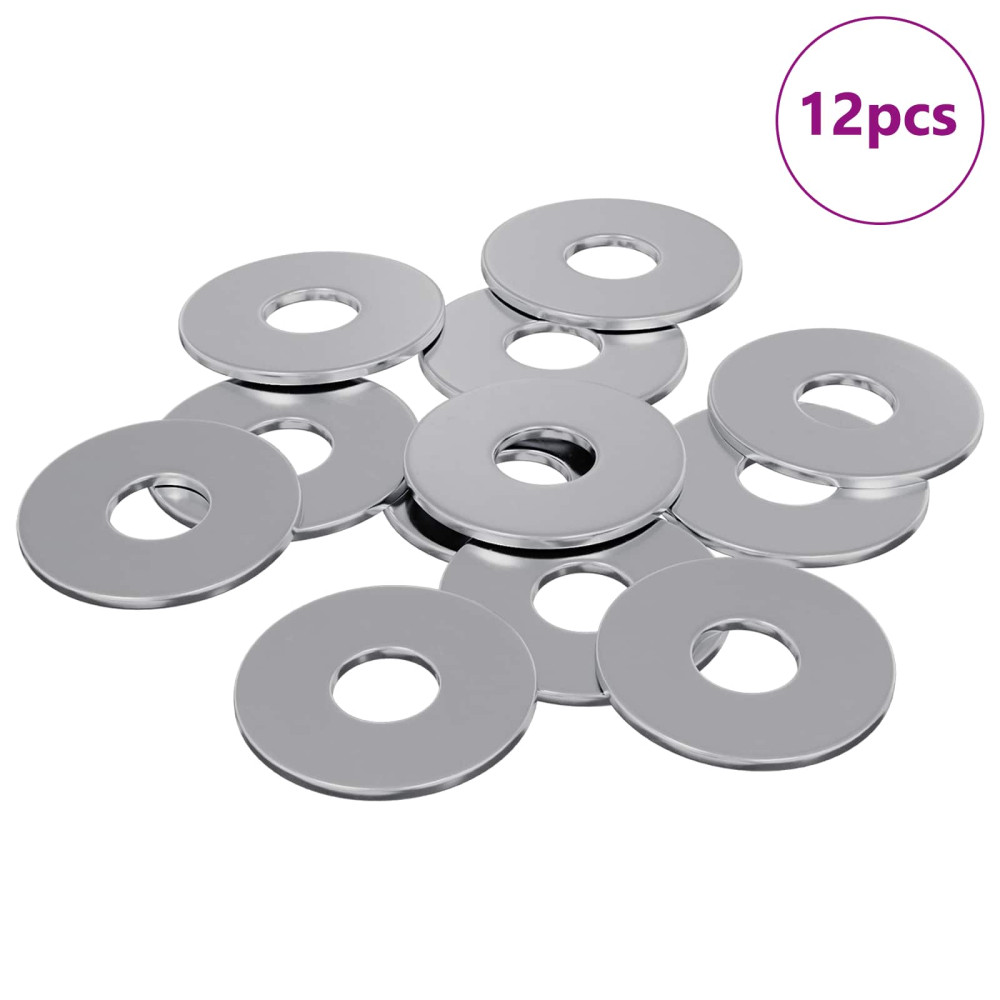 Produktbild för Skivor 12 pcs Silver 18 x 18 x 1,2 mm Järn