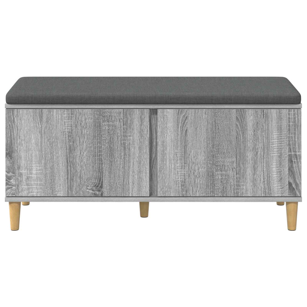 Produktbild för Hallbänk Grå Sonoma 100 x 38 x 46 cm Konstruerat Trä och Tyg