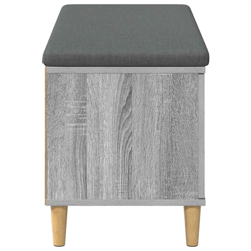 Produktbild för Hallbänk Grå Sonoma 100 x 38 x 46 cm Konstruerat Trä och Tyg
