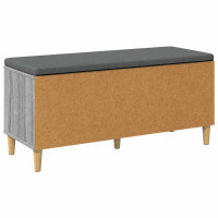 Produktbild för Hallbänk Grå Sonoma 100 x 38 x 46 cm Konstruerat Trä och Tyg