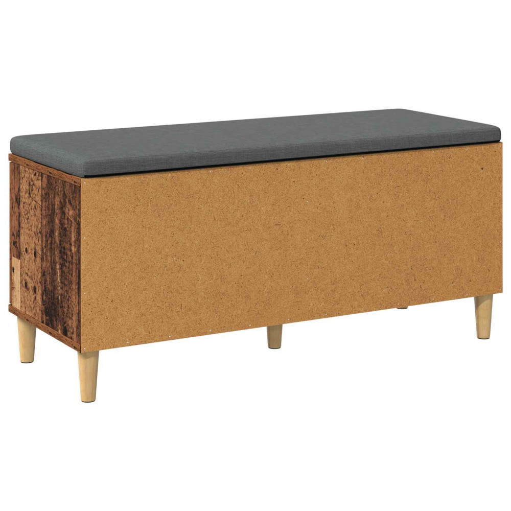Produktbild för Hallbänk Gammalt trä 100 x 38 x 46 cm Konstruerat Trä och Tyg