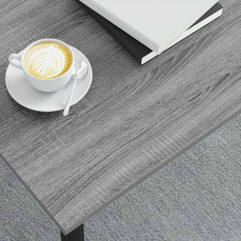 Produktbild för Kaffeebord Grå Sonoma 100 x 100 x 45 cm Konstruerat trä