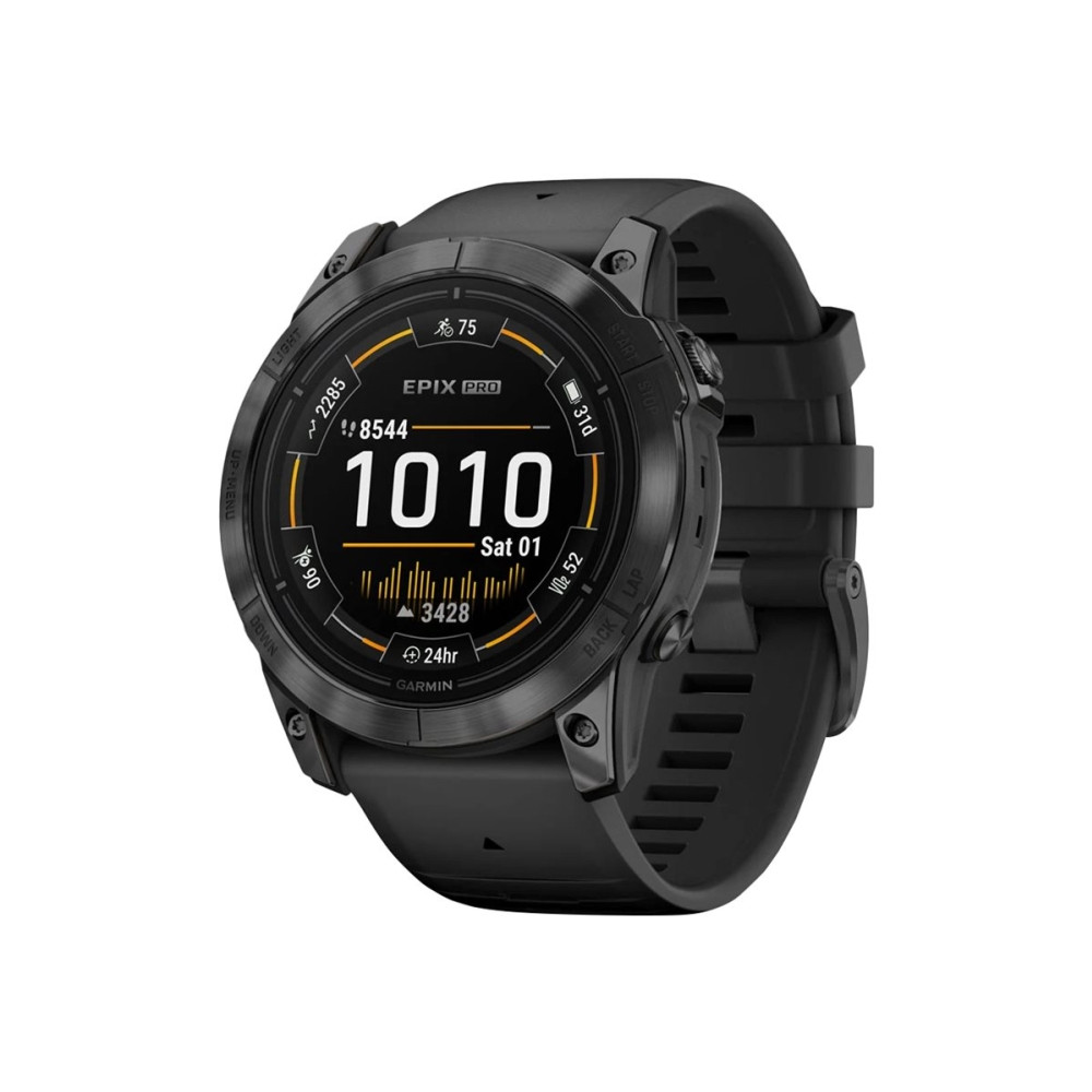 Produktbild för Garmin epix Pro Standard Edition 2a generation - skiffergråa fiberförstärkta polymerer - Ja smart klocka med band - svart - 32 GB
