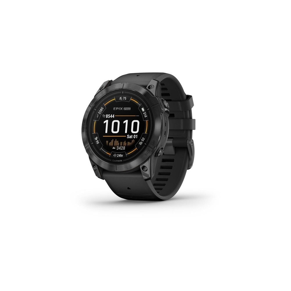 Produktbild för Garmin epix Pro Standard Edition 2a generation - skiffergråa fiberförstärkta polymerer - Ja smart klocka med band - svart - 32 GB