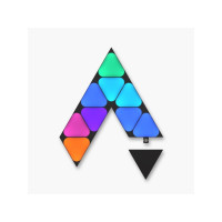 Produktbild för Nanoleaf Shapes Expansion pack - trådlös belysningsuppsättning - LED x 10 - 0.54 W - totalt: 5.4 W - RGBW-lampa - 1200-6500 K - minitriangel