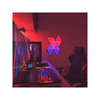 Produktbild för Nanoleaf Shapes Expansion pack - trådlös belysningsuppsättning - LED x 10 - 0.54 W - totalt: 5.4 W - RGBW-lampa - 1200-6500 K - minitriangel