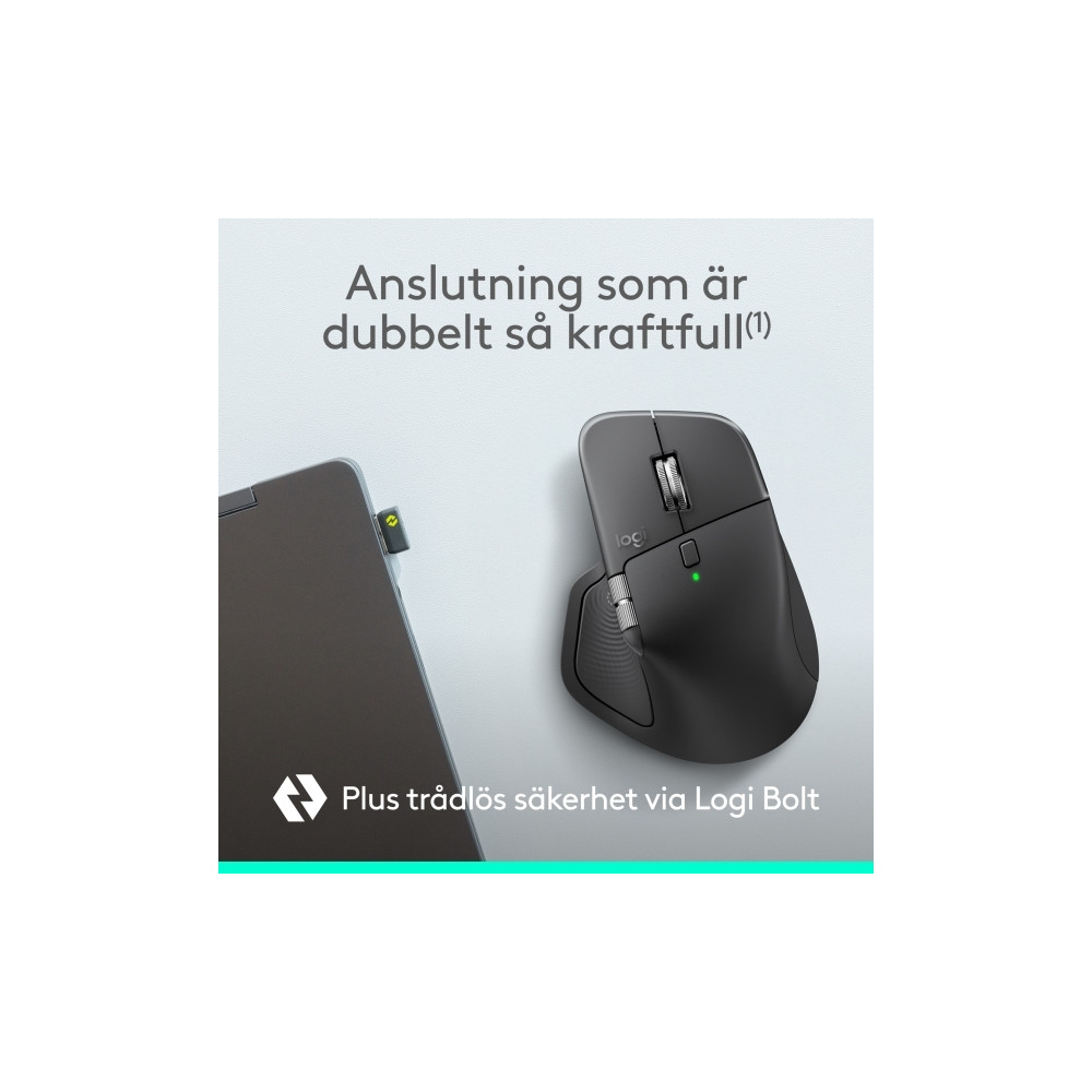 Produktbild för Logitech MX Master 4 for Business - mus - Bluetooth, 2.4 GHz